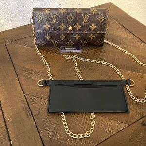Turn your wallet into a clutch side insert & chain